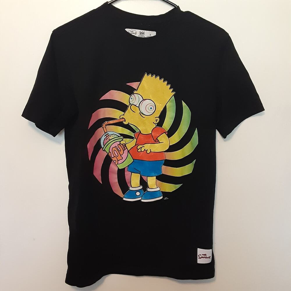 Bart Simpson T Shirt Mens S Black Maxima Sugar Rush Textured Short Sleeve